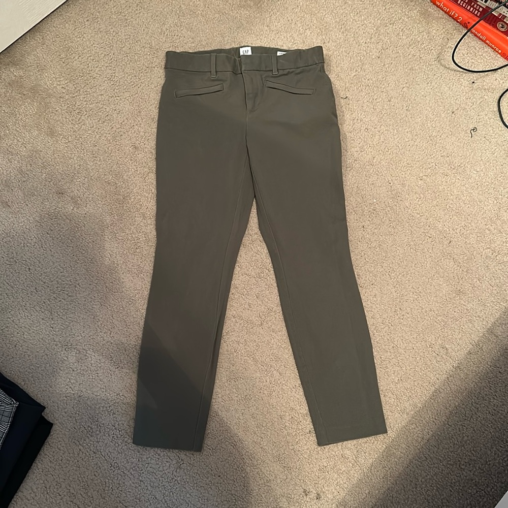 GAP Olive Green Signature Skinny Ankle Pants
